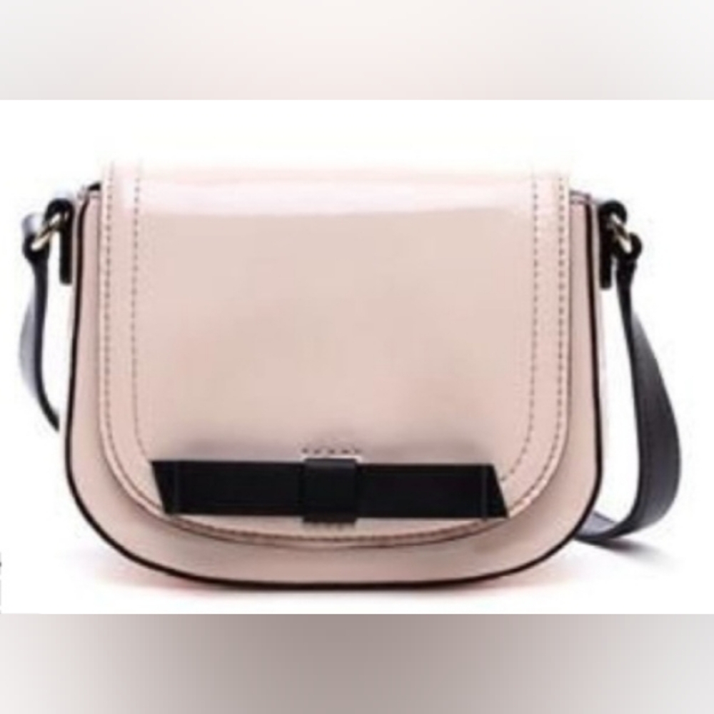 Kate Spade - Light Pink & Black Leather   Crossbody Bag NWOT